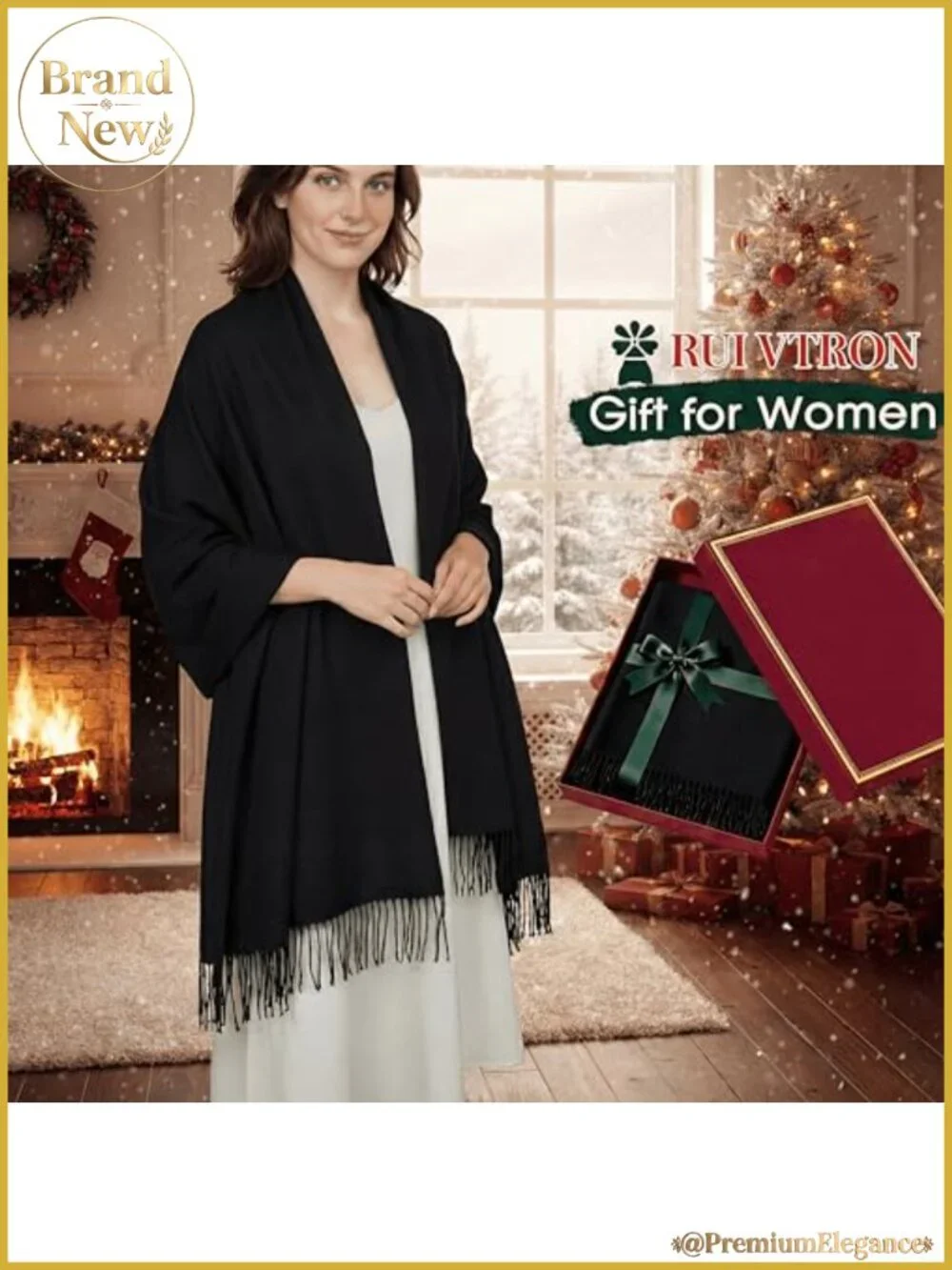Soft Cashmere Feel Pashmina Shawl Wrap Large Scarf for Evening Dresses Wedding